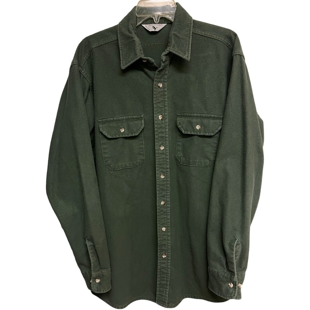 BLACK DUCK Shirt Chamois Flannel Hunting Outdoors Forest Green Size XXL 2XL USA